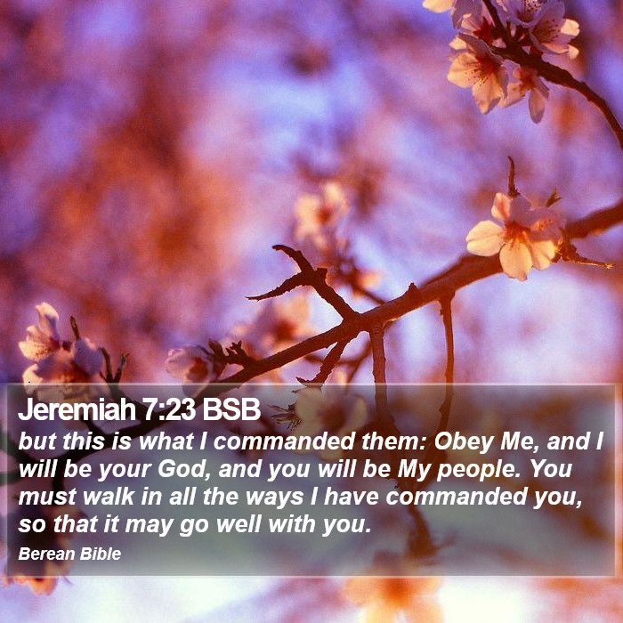 Jeremiah 7:23 BSB Bible Study