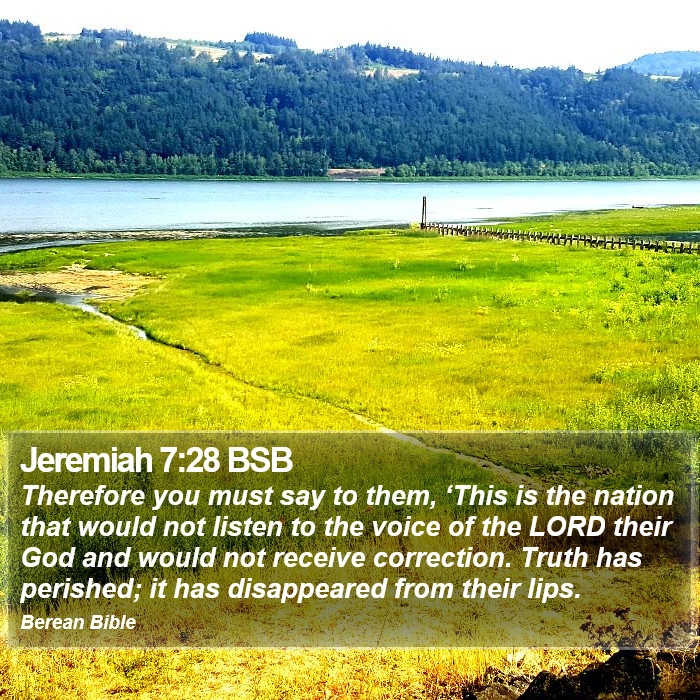 Jeremiah 7:28 BSB Bible Study