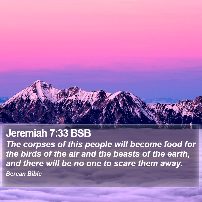 Jeremiah 7:33 BSB Bible Study