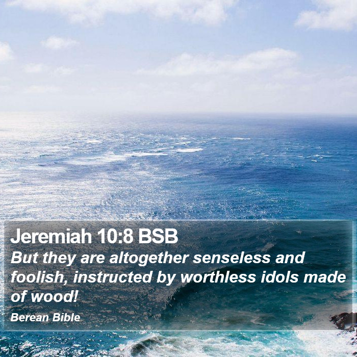 Jeremiah 10:8 BSB Bible Study