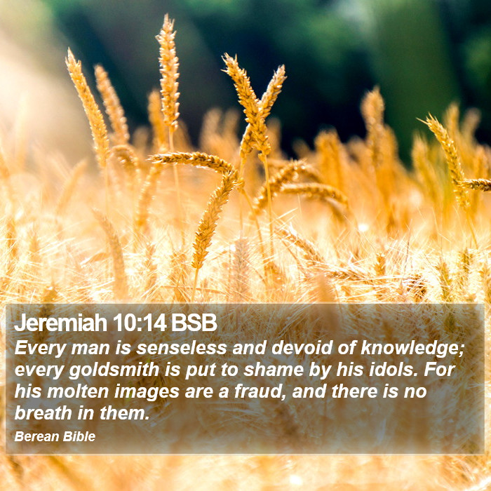 Jeremiah 10:14 BSB Bible Study