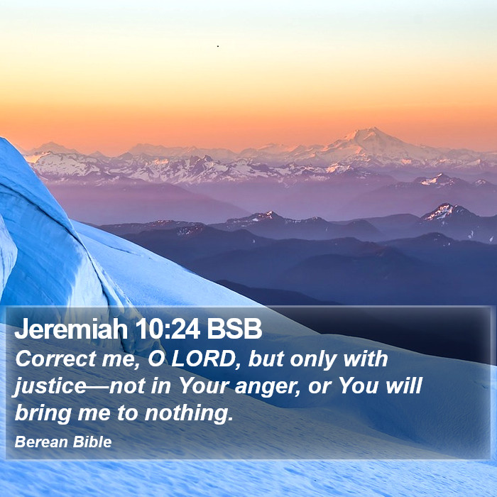 Jeremiah 10:24 BSB Bible Study