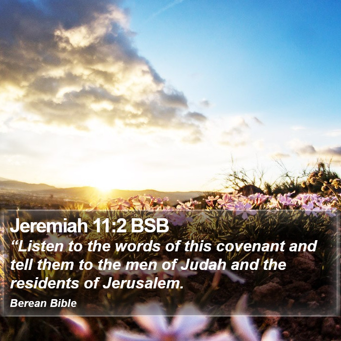 Jeremiah 11:2 BSB Bible Study