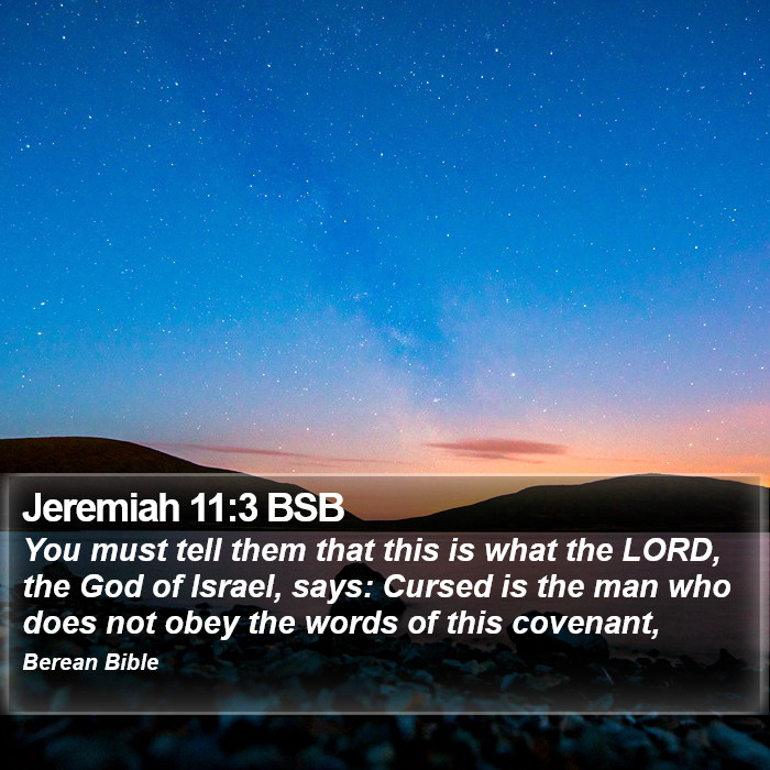 Jeremiah 11:3 BSB Bible Study