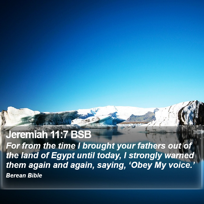 Jeremiah 11:7 BSB Bible Study