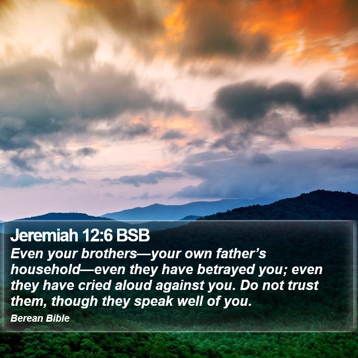 Jeremiah 12:6 BSB Bible Study