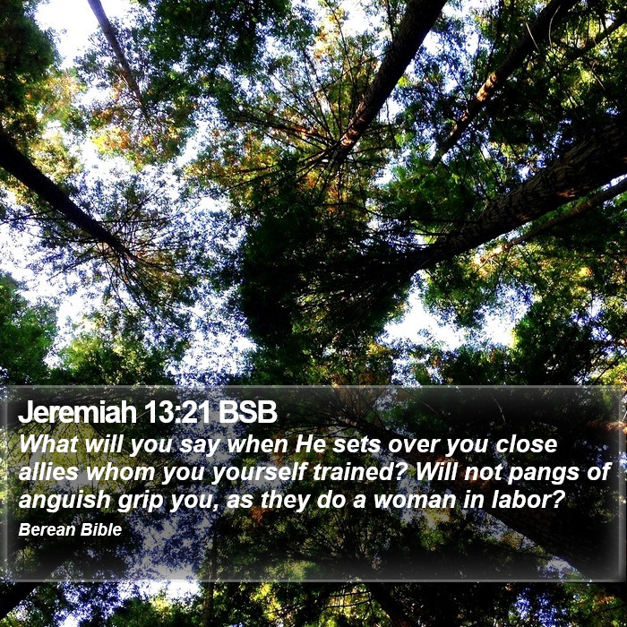 Jeremiah 13:21 BSB Bible Study