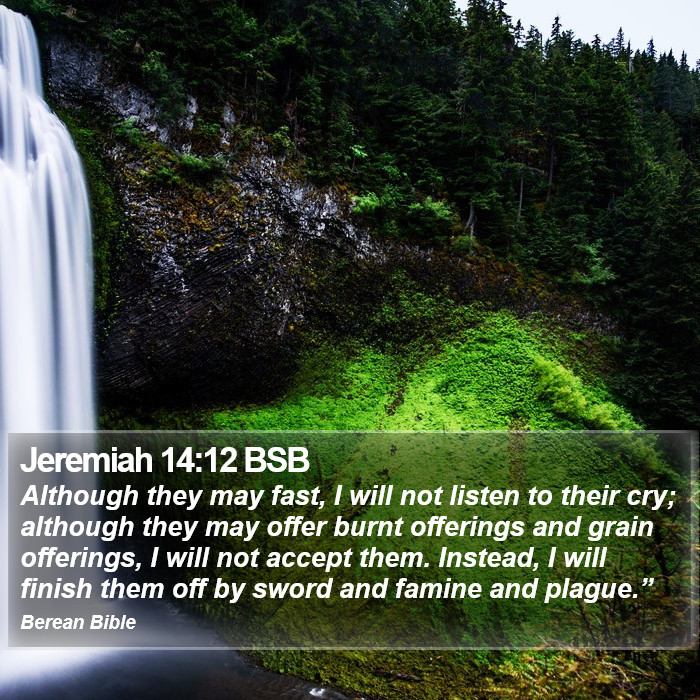 Jeremiah 14:12 BSB Bible Study