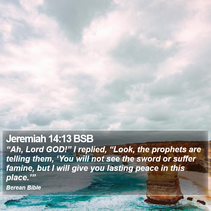 Jeremiah 14:13 BSB Bible Study