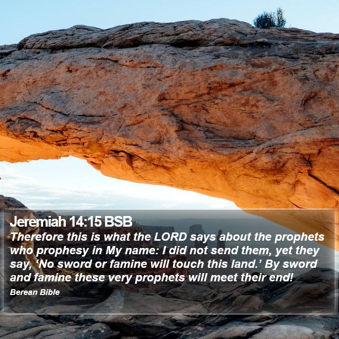 Jeremiah 14:15 BSB Bible Study