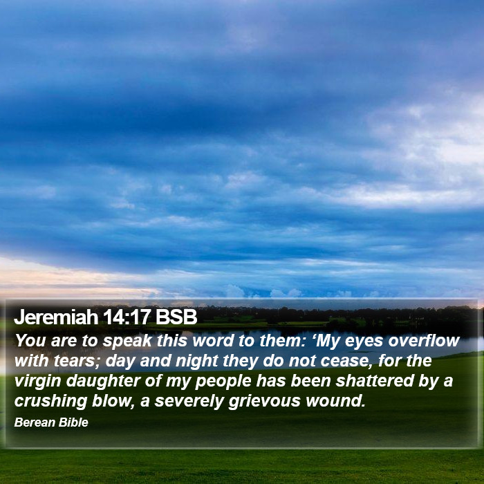 Jeremiah 14:17 BSB Bible Study