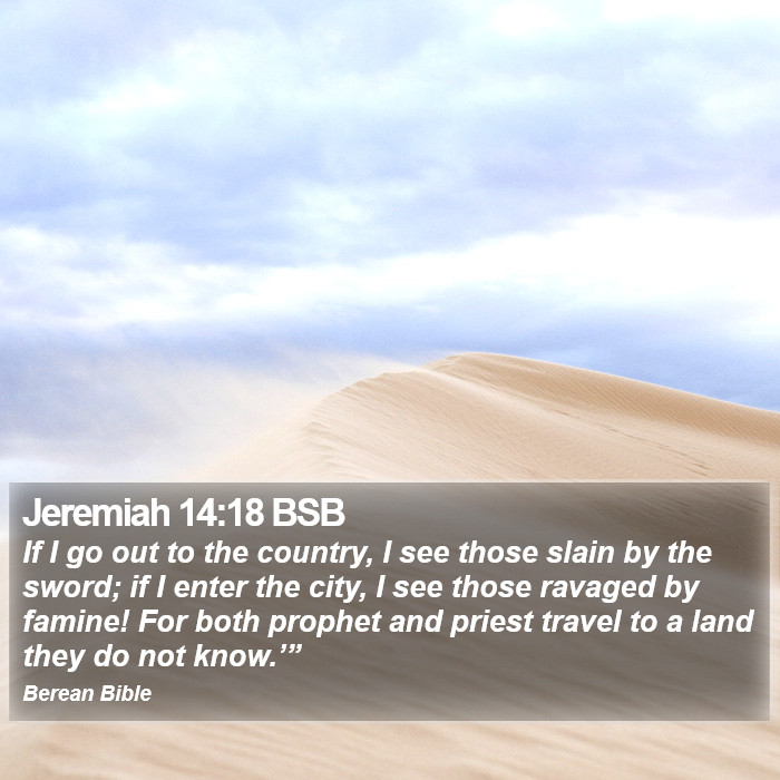 Jeremiah 14:18 BSB Bible Study