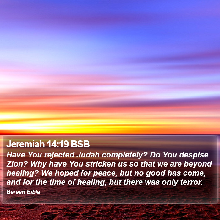 Jeremiah 14:19 BSB Bible Study