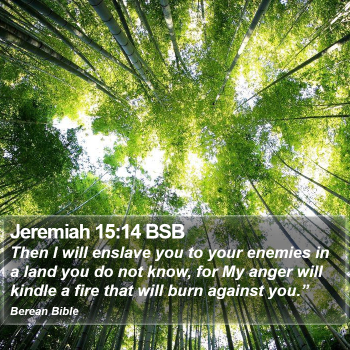 Jeremiah 15:14 BSB Bible Study