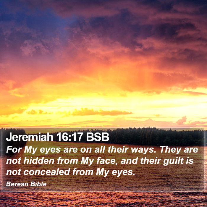 Jeremiah 16:17 BSB Bible Study