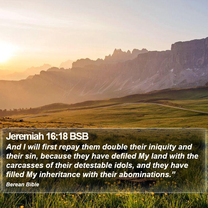 Jeremiah 16:18 BSB Bible Study