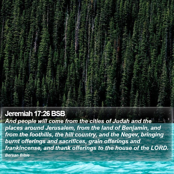 Jeremiah 17:26 BSB Bible Study