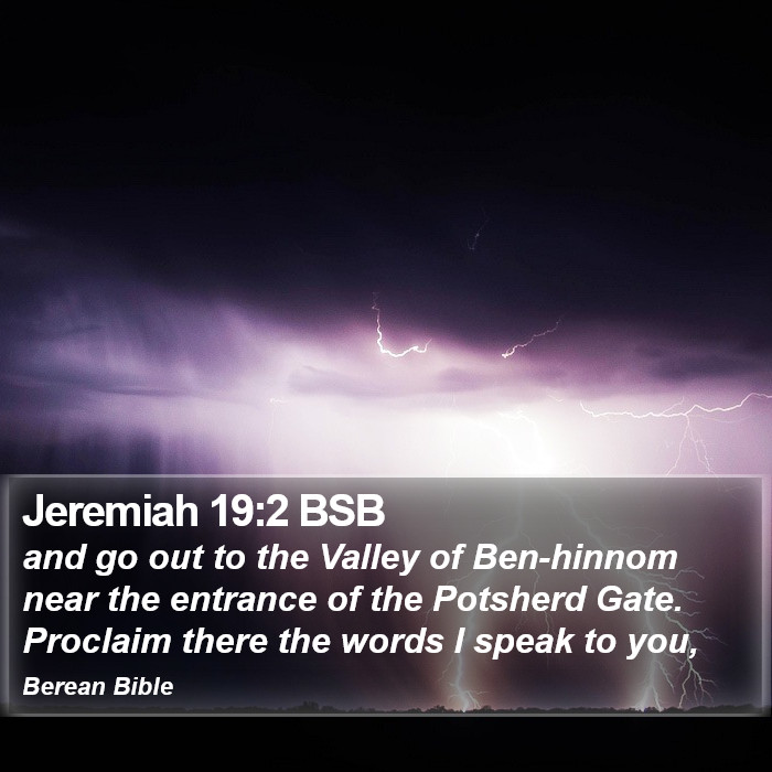 Jeremiah 19:2 BSB Bible Study