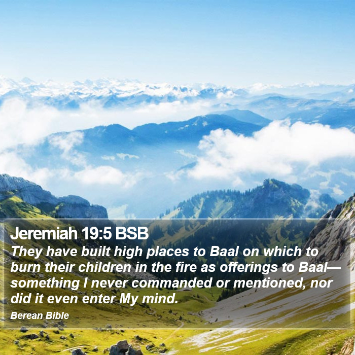 Jeremiah 19:5 BSB Bible Study