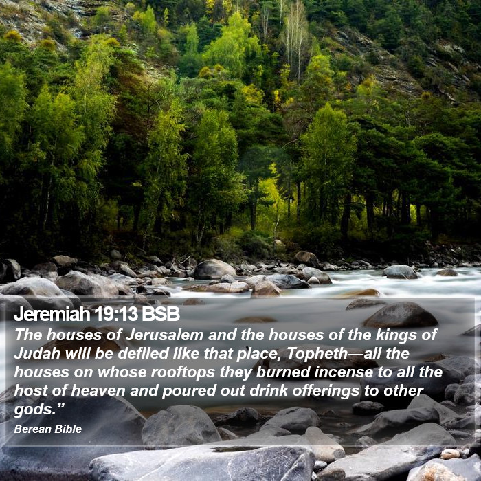 Jeremiah 19:13 BSB Bible Study