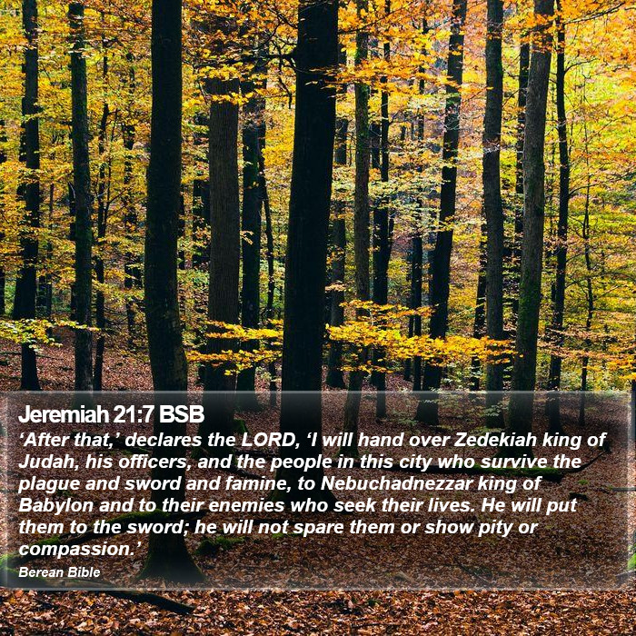 Jeremiah 21:7 BSB Bible Study