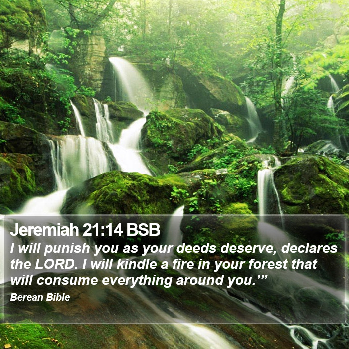 Jeremiah 21:14 BSB Bible Study