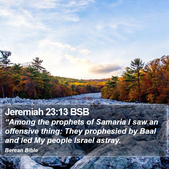 Jeremiah 23:13 BSB Bible Study