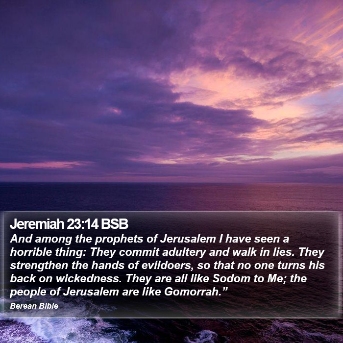 Jeremiah 23:14 BSB Bible Study