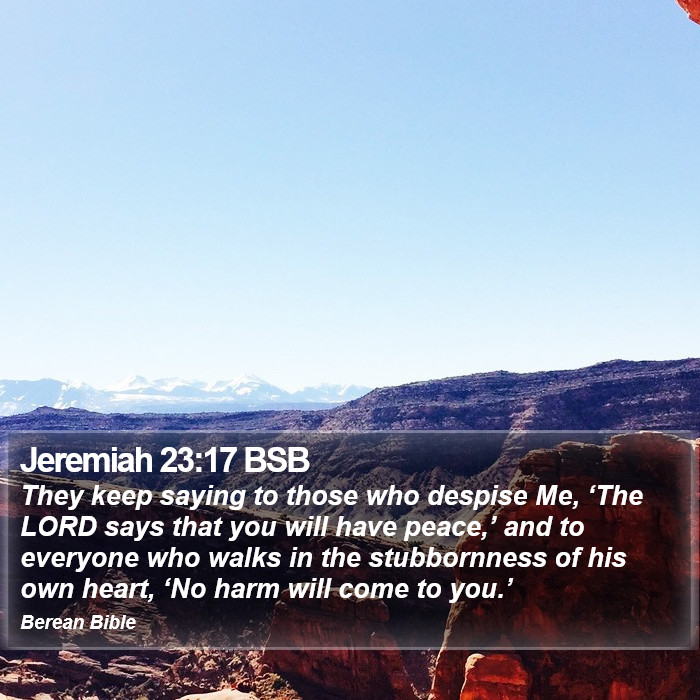 Jeremiah 23:17 BSB Bible Study