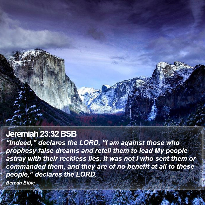 Jeremiah 23:32 BSB Bible Study