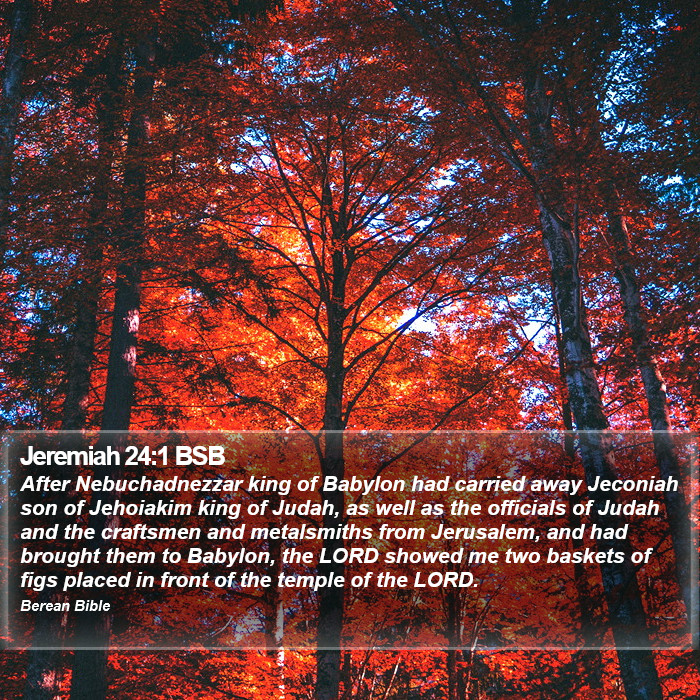 Jeremiah 24:1 BSB Bible Study