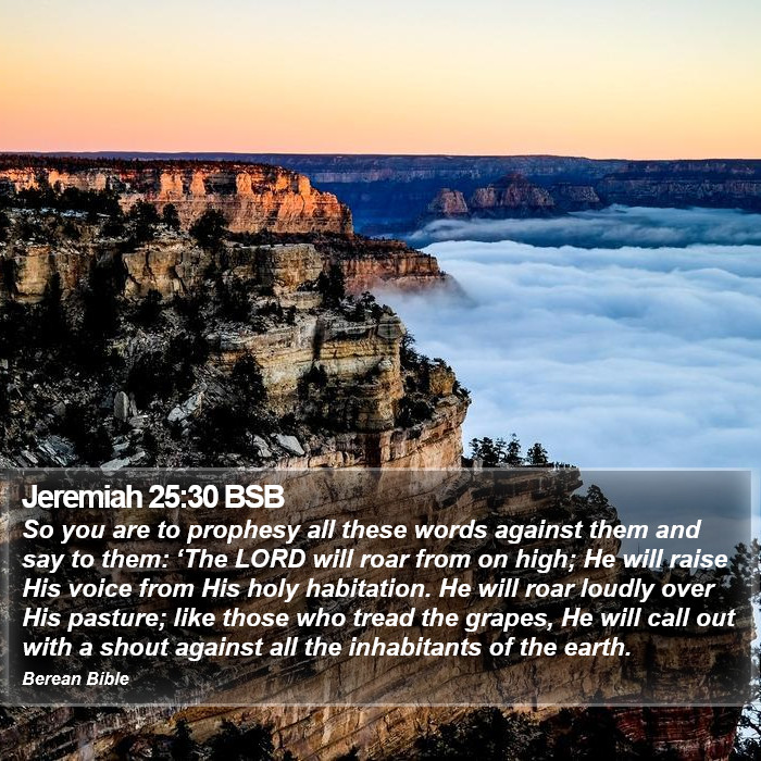 Jeremiah 25:30 BSB Bible Study