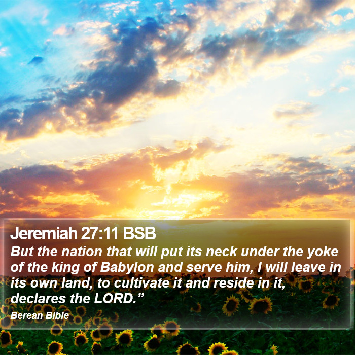 Jeremiah 27:11 BSB Bible Study