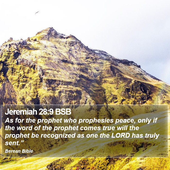 Jeremiah 28:9 BSB Bible Study