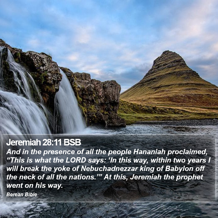 Jeremiah 28:11 BSB Bible Study