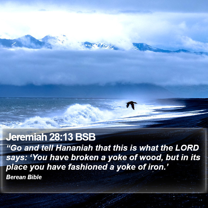 Jeremiah 28:13 BSB Bible Study