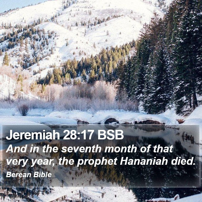 Jeremiah 28:17 BSB Bible Study