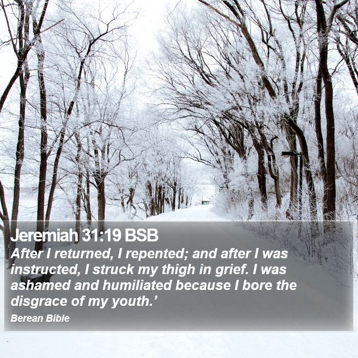 Jeremiah 31:19 BSB Bible Study