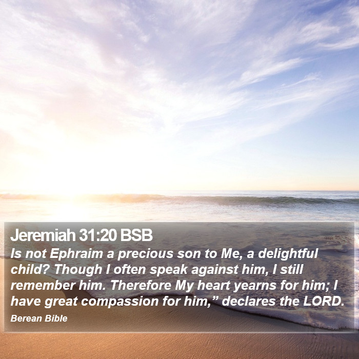 Jeremiah 31:20 BSB Bible Study