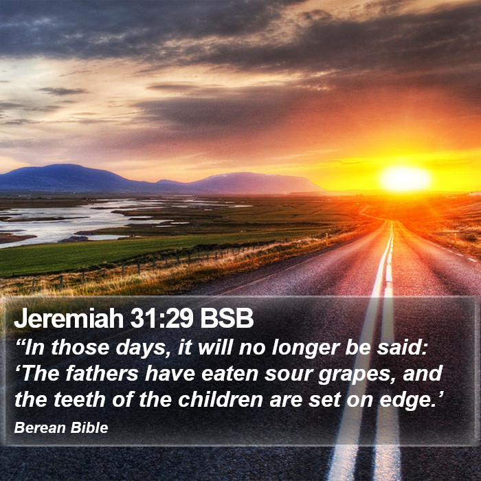 Jeremiah 31:29 BSB Bible Study