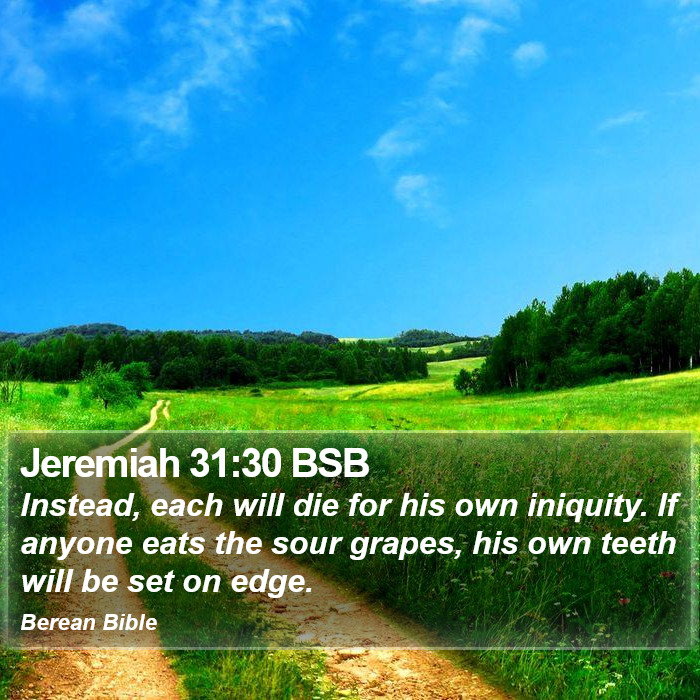 Jeremiah 31:30 BSB Bible Study