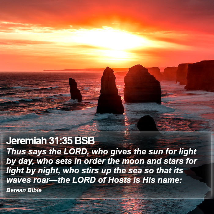 Jeremiah 31:35 BSB Bible Study