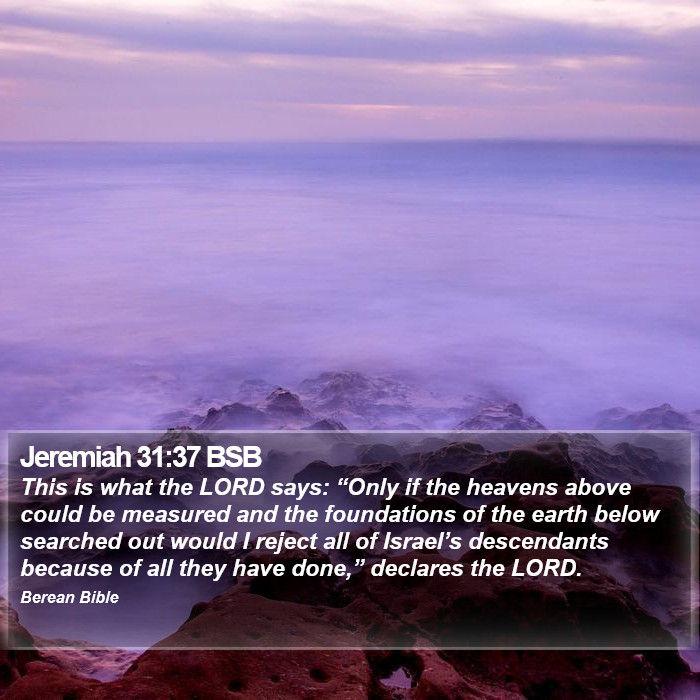 Jeremiah 31:37 BSB Bible Study