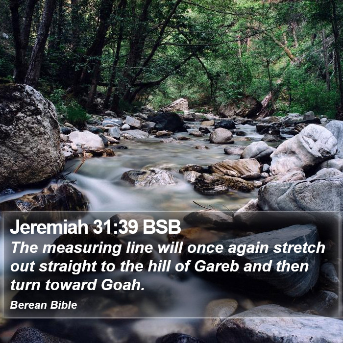 Jeremiah 31:39 BSB Bible Study