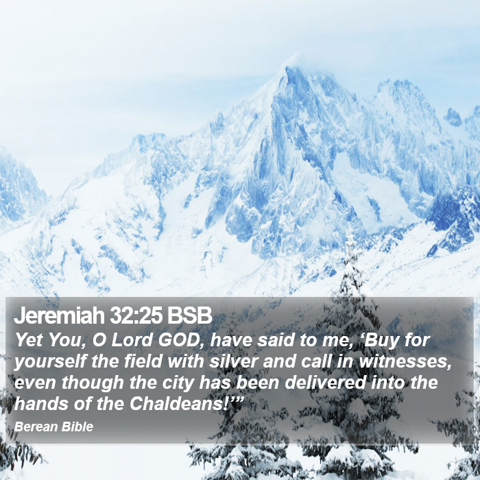 Jeremiah 32:25 BSB Bible Study