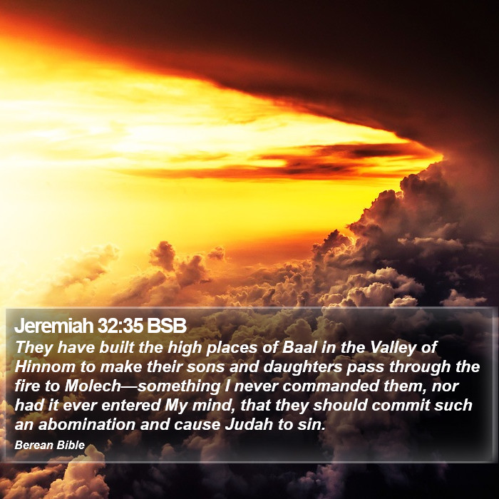 Jeremiah 32:35 BSB Bible Study