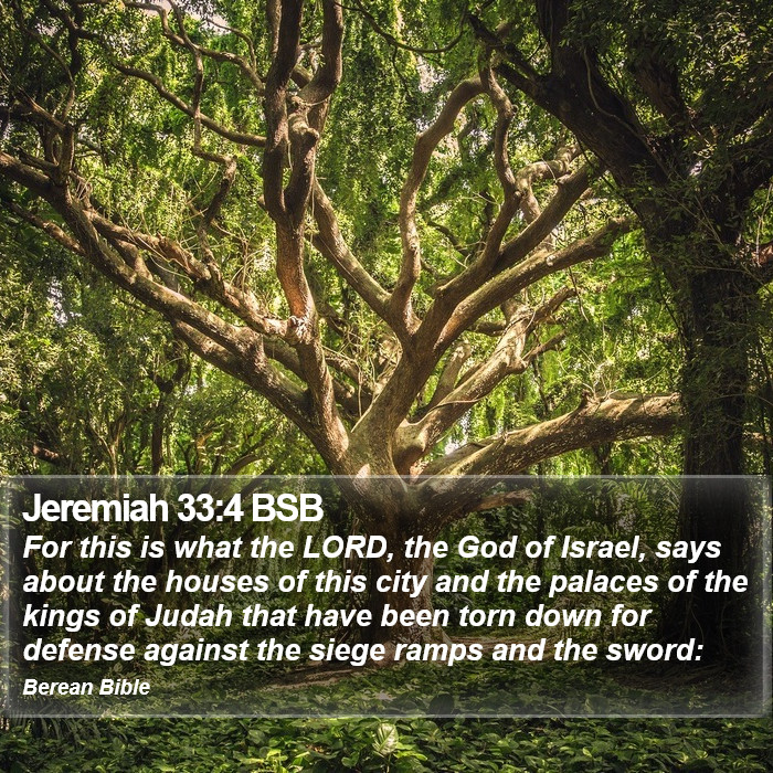 Jeremiah 33:4 BSB Bible Study