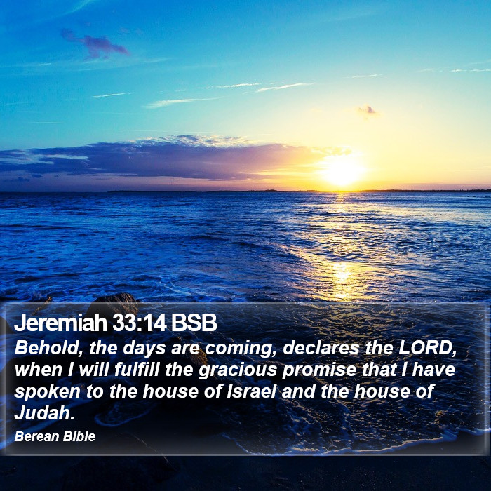 Jeremiah 33:14 BSB Bible Study