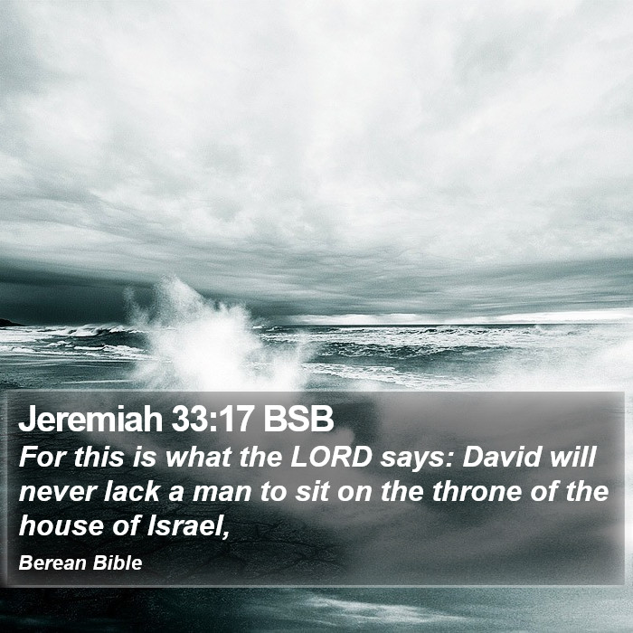 Jeremiah 33:17 BSB Bible Study