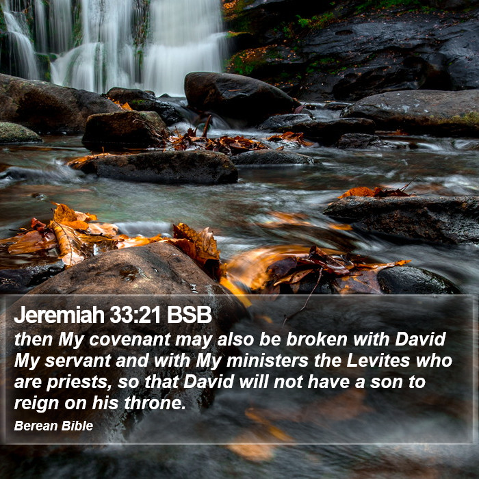 Jeremiah 33:21 BSB Bible Study